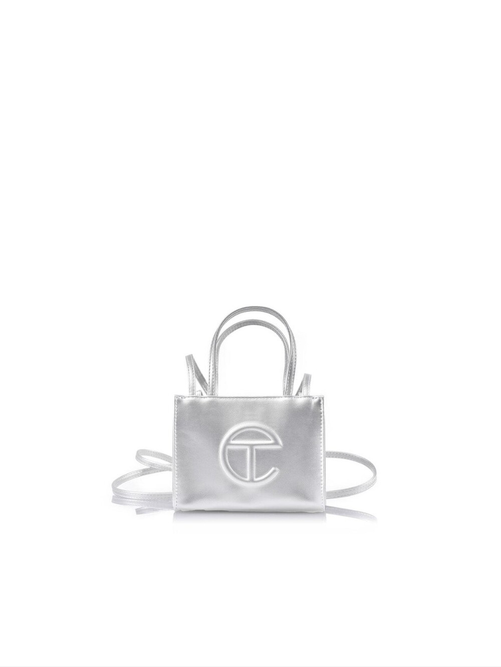 Genuine New Telfar Small Silver Shopping Bag
